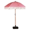 2M exteriores Wood Pole Fiberglass marca o guarda-chuva de Sun reto com borla